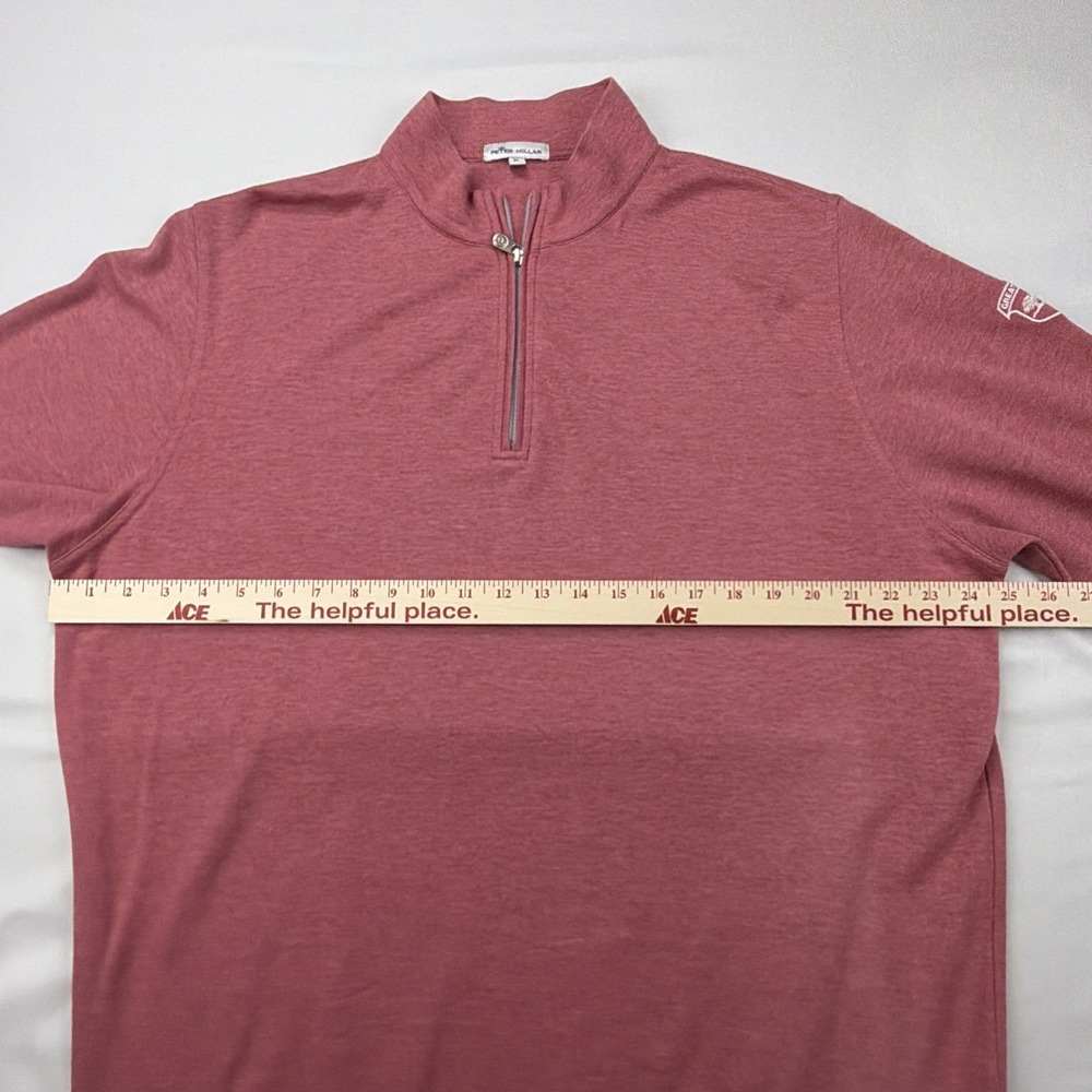 Peter Millar Men's Crown Comfort Interlock 1/4 Zip Pink/Red Pullover Size XL - Picture 5 of 12